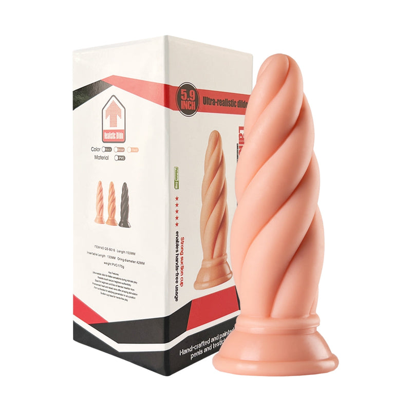 Lance's - PVC Dildo met Zuignap - 15,2 cm - Lichte Huidskleur