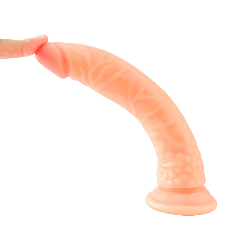 Lance's - PVC Dildo met Zuignap - 22,1 cm - Lichte Huidskleur