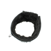 Kiotos Leather - Lederen Collar met Pluizige Binnenkant - Verstelbaar - Zwart-Erotiekvoordeel.nl