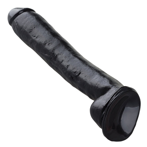 Being Fetish - PVC Dildo - 39 cm - Zwart-Erotiekvoordeel.nl