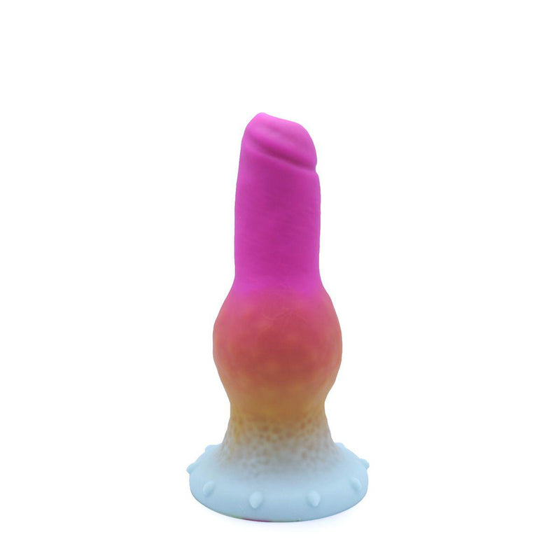 Kiotos Monstar - Dildo Beast No. 48 - Roze/Wit/Geel-Erotiekvoordeel.nl