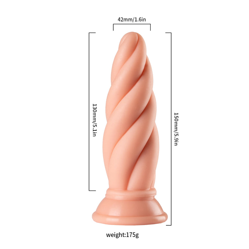 Lance's - PVC Dildo met Zuignap - 15,2 cm - Lichte Huidskleur