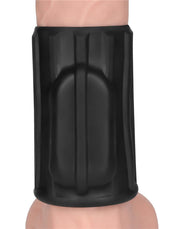 LoveToy - Ridge Knights Ring - Vibrerende Penis Sleeve - Ø 3,7 cm - Zwart-Erotiekvoordeel.nl