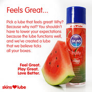 Skins - Watermeloen - Glijmiddel met Smaakje - Waterbasis - 130 ml-Erotiekvoordeel.nl