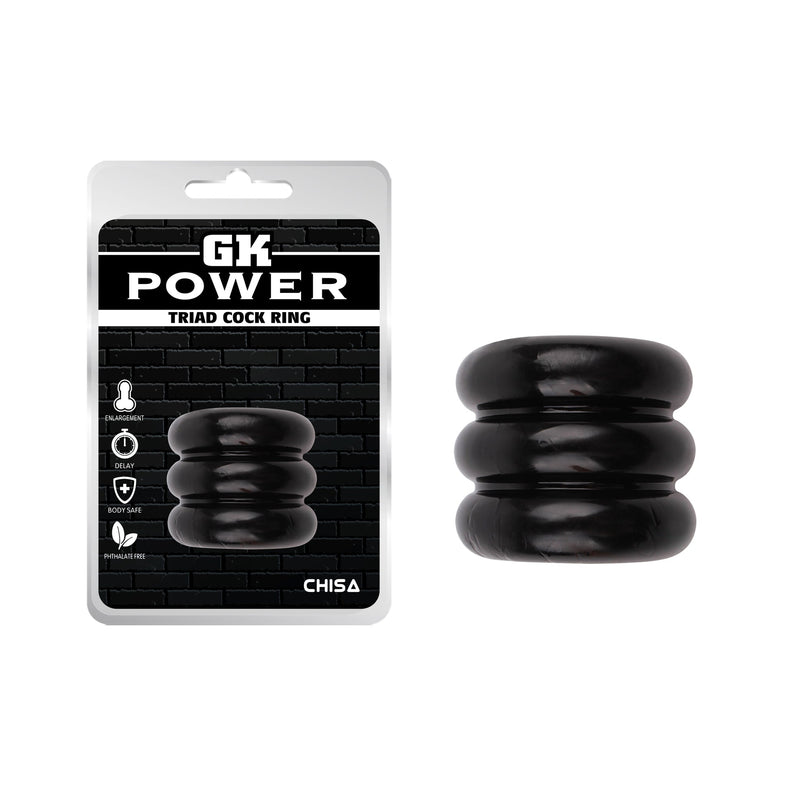 Chisa - GK Power - Triad Cock Ring - Zwart-Erotiekvoordeel.nl