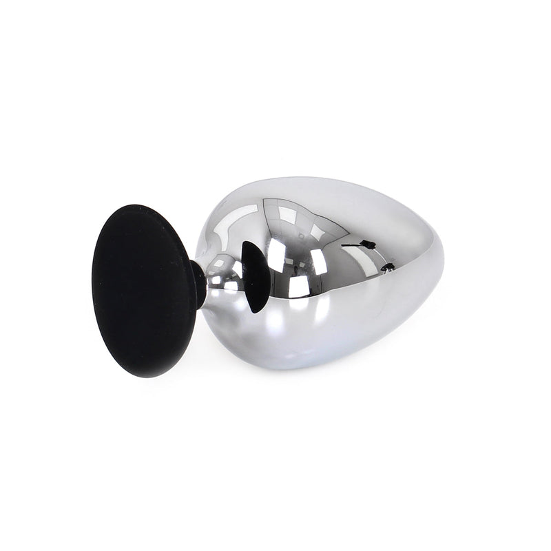 Kiotos - Buttplug RVS Met Siliconen Voetje BIG-S-Erotiekvoordeel.nl