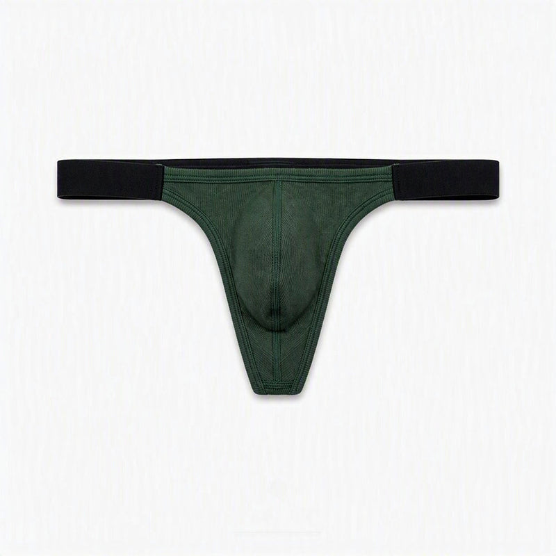 The Noblest - Herenstring met Cockring en Metalen Gesp - Forest Green