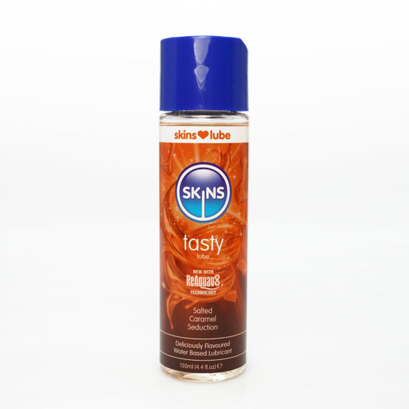 Skins - Salted Caramel - Glijmiddel met Smaakje - Waterbasis - 130 ml-Erotiekvoordeel.nl
