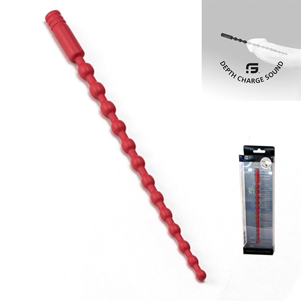Sport Fucker - Depth Charge Sound - Dilator - Lange Plasbuisplug - Rood-Erotiekvoordeel.nl
