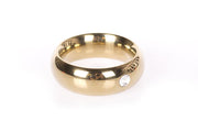 Kiotos - Gouden Donut Cockring - Met Transparant Sierkristal - 20 mm hoog-Erotiekvoordeel.nl