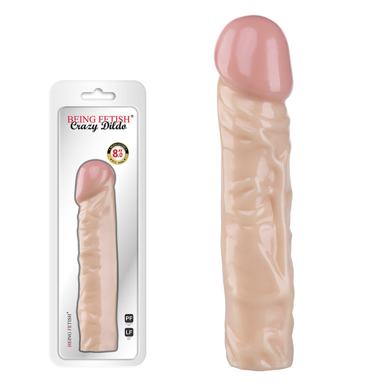 Being Fetish - Rechte PVC Dildo - 19 cm - Lichte Huidskleur-Erotiekvoordeel.nl