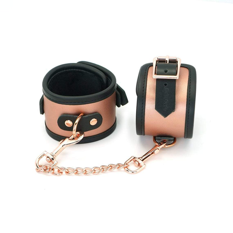 Liebe Seele - Rose Gold Memory - Exclusieve Lederen Enkelboeien - Ultrazachte Voering - Rosé Goud-Erotiekvoordeel.nl