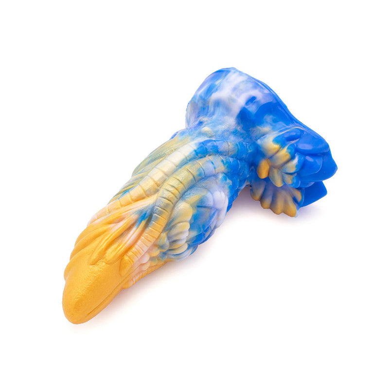 Kiotos Monstar - Dildo Beast 36 - 20 x 7 cm - Goud/Blauw-Erotiekvoordeel.nl
