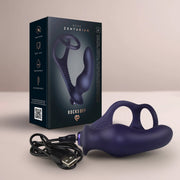 Rocks-off - Nova Zenturian - Prostaatplug met penis- en testikelringen - Blauw-Erotiekvoordeel.nl