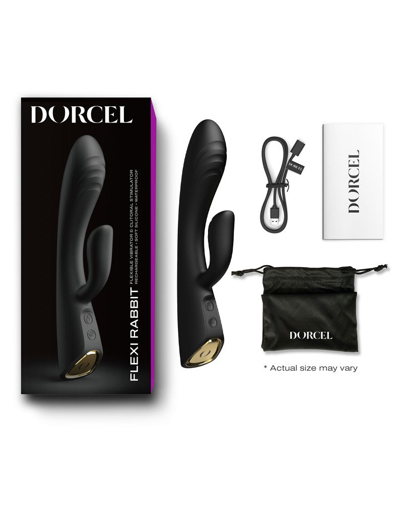 Dorcel - Flexi Rabbit - Verwarmde Rabbit Vibrator - Zwart-Erotiekvoordeel.nl