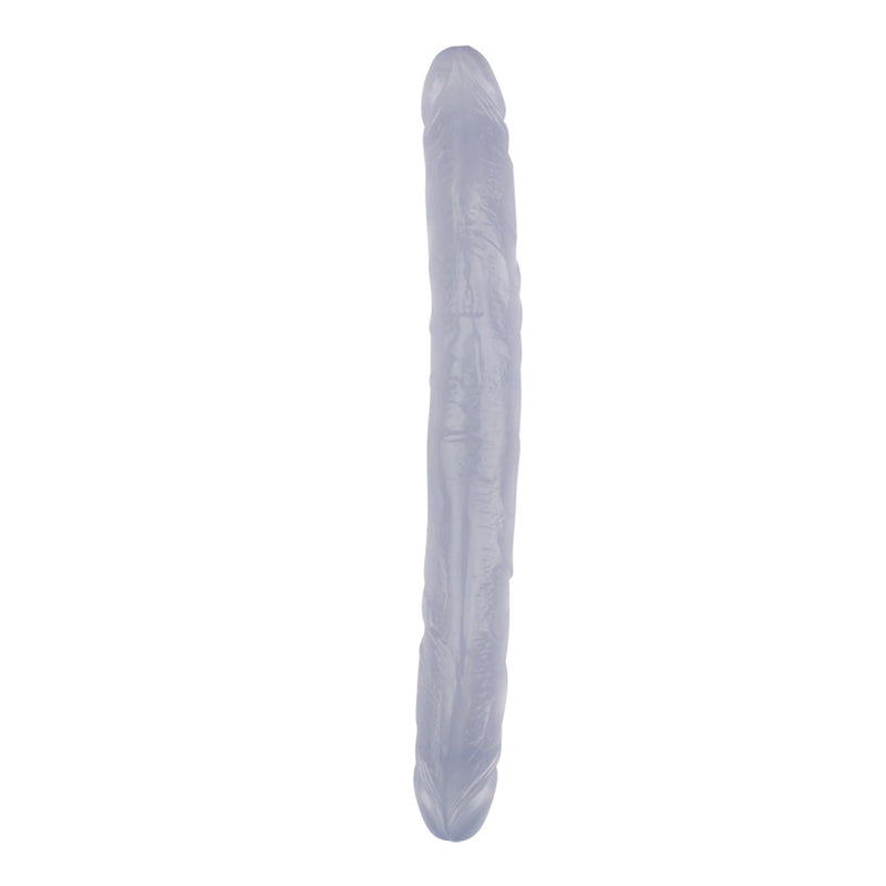 Chisa - Hi-Rubber Dubbele Dildo - 32,5 cm - Transparant-Erotiekvoordeel.nl