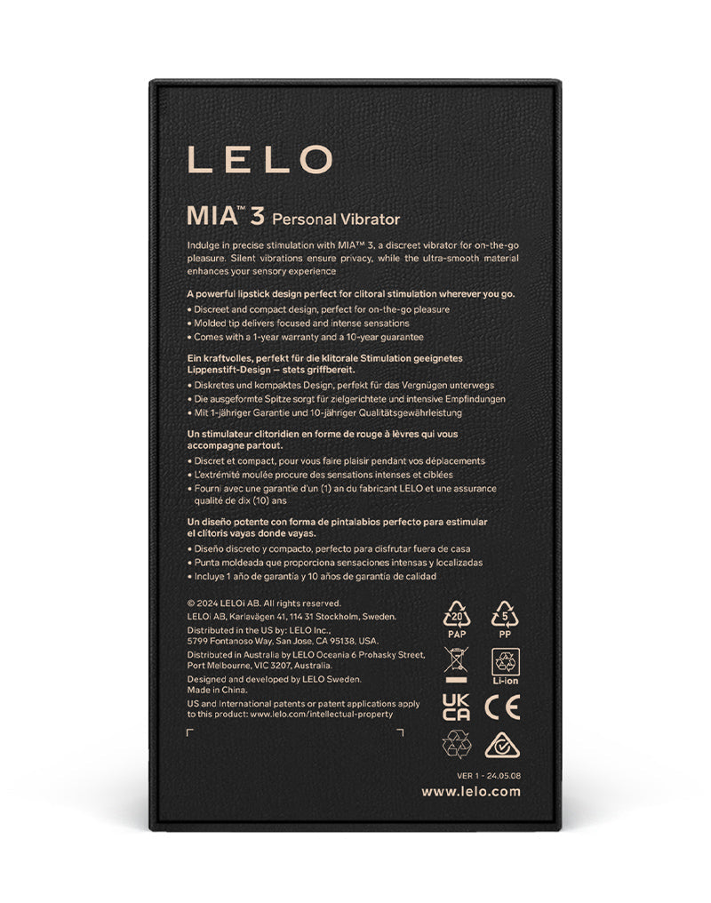 LELO - Mia 3 - Pucker Up - Lipstick Vibrator - Dieproze-Erotiekvoordeel.nl