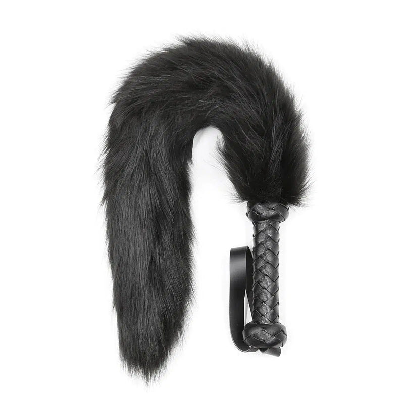 Smart Moves - Vossenstaart Flogger - 62cm - Zwart-Erotiekvoordeel.nl
