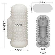 LoveToy - Knights Ring - Vibrerende Dual Purpose Sleeve - Drip - Wit-Erotiekvoordeel.nl