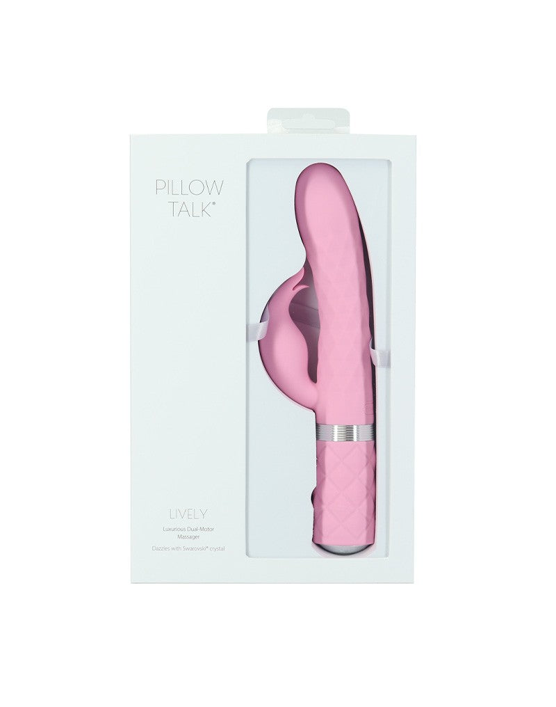 Pillow Talk - Lively - Rabbit Vibrator - Lichtroze-Erotiekvoordeel.nl