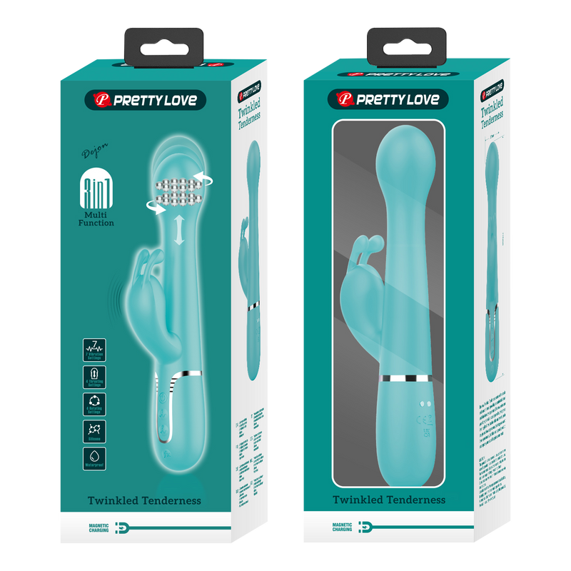 Pretty Love - Dejon - Rabbit Vibrator - Turquoise-Erotiekvoordeel.nl
