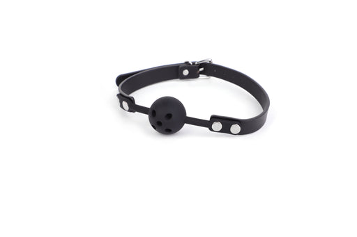 Smart Moves - Siliconen Ball Gag met Ademgaten - Zwart-Erotiekvoordeel.nl