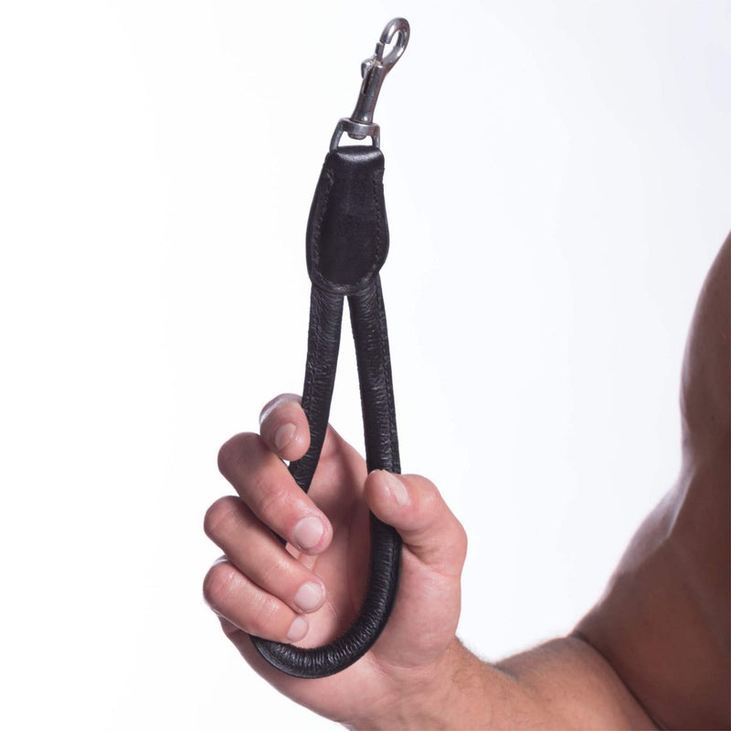 665 Leather - Leiband - Korte Zwarte Hondenriem - City Leash - Short Leash-Erotiekvoordeel.nl