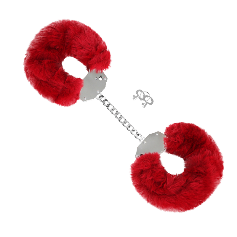 Fixxx - Super Fluffy Handboeien met Bont - Rood-Erotiekvoordeel.nl