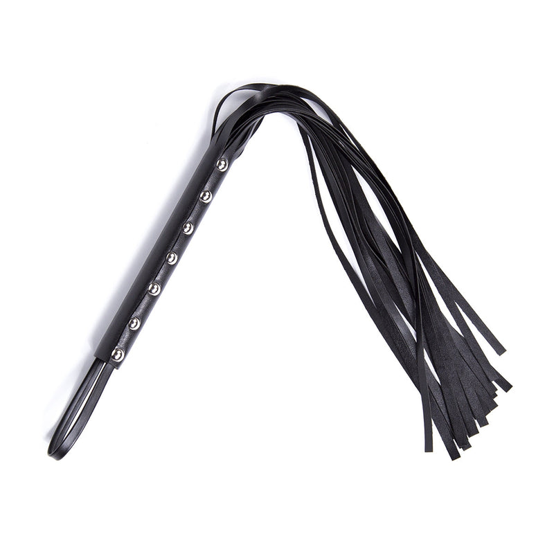 Smart Moves - Studded Flogger - 60 cm - Zwart-Erotiekvoordeel.nl