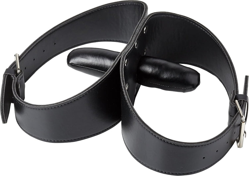 Bondage Masters - Double Duty Mondknevel - Dubbele ball gag - Zwart