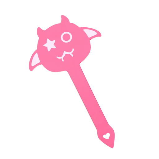 Smart Moves - Naughty Devil Paddle - Roze/Wit-Erotiekvoordeel.nl