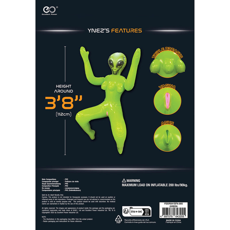 To Infinity - Opblaaspop Alien Vrouw met Drie Borsten - Groen