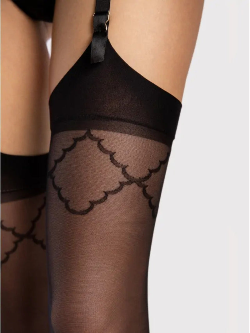 Fiore - Kousen - Sogno Stockings 20 Den - Zwart-Erotiekvoordeel.nl