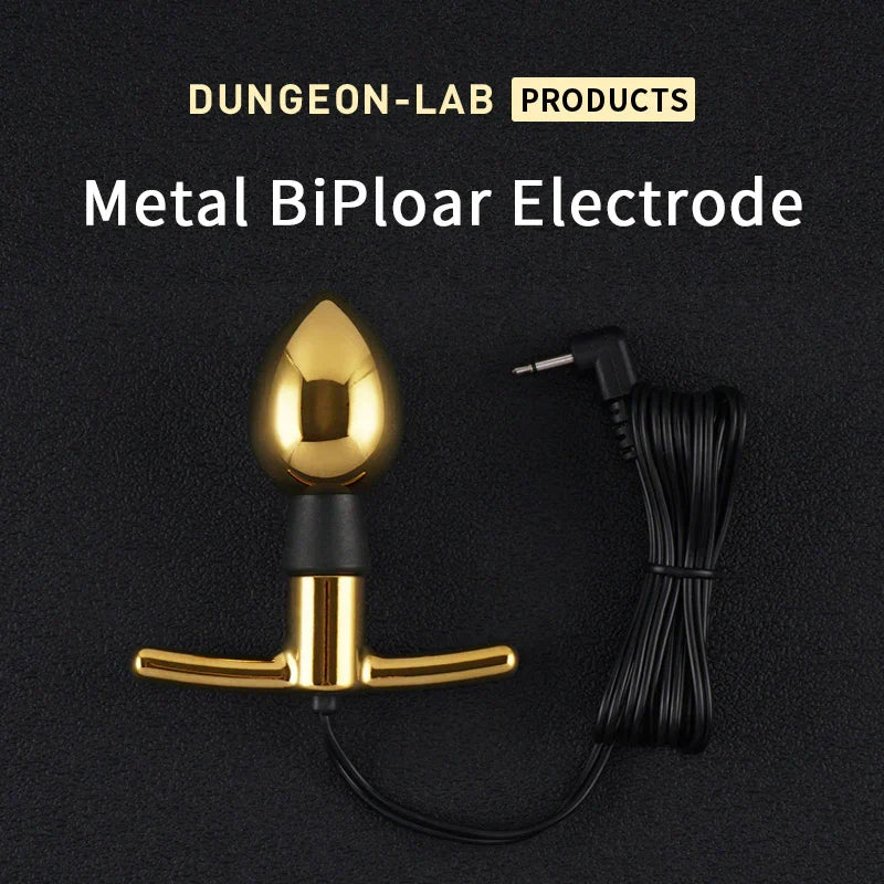 Dungeon Lab - Bi-Polaire Electro Plug - Goud-Erotiekvoordeel.nl