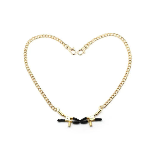 Liebe Seele - Verstelbare Bull Nose Tepelklemmen Met Ketting - Goud