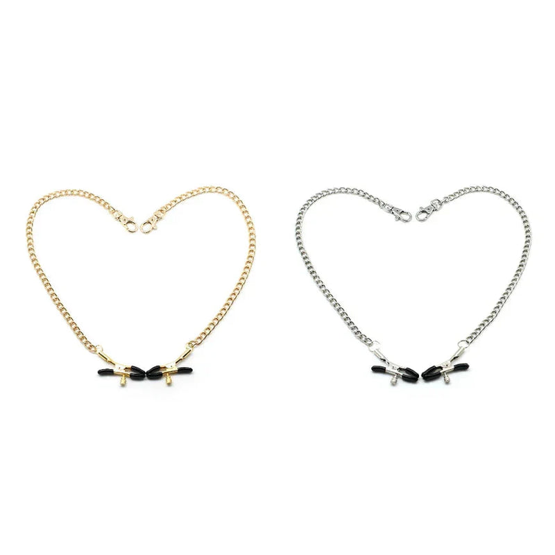 Liebe Seele - Verstelbare Bull Nose Tepelklemmen Met Ketting - Goud