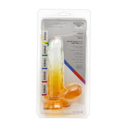 Kiotos Cox Color - Gekleurde Dildo 07 - 18 x 4 cm - Transparant/Geel
