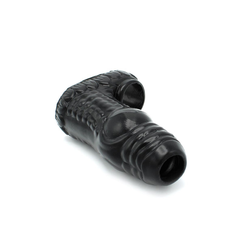 Kiotos Monstar 05 - Penis Sleeve - Penisverlenging - Met Ball Stretcher Opening - Diameter Ø 50 mm - Siliconen - Zwart