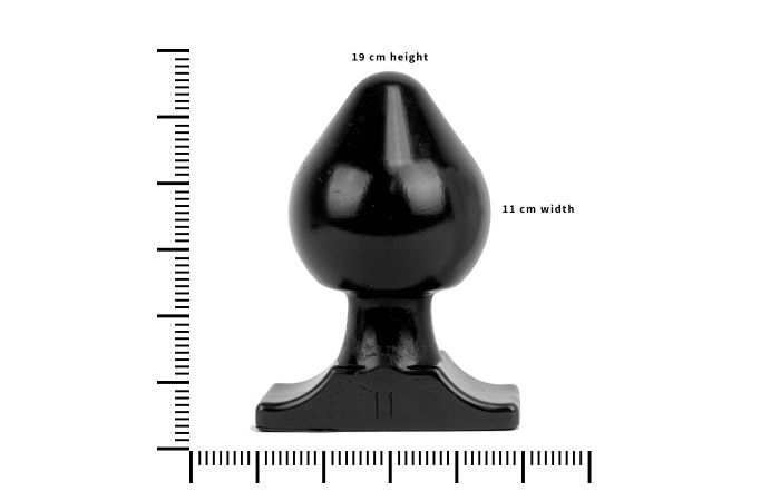 All Black Buttplug - Small/Medium/Large - PVC - Zwart
