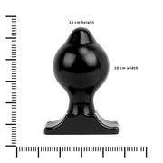 All Black Buttplug - Small/Medium/Large - PVC - Zwart