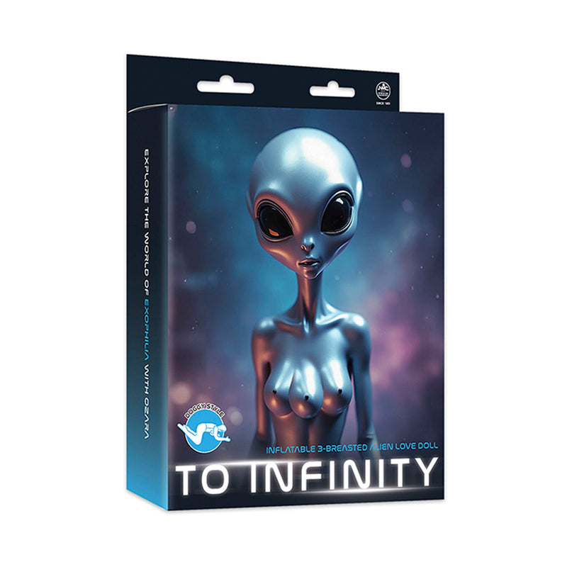 To Infinity - Opblaaspop Alien Vrouw met Drie Borsten - Zilver