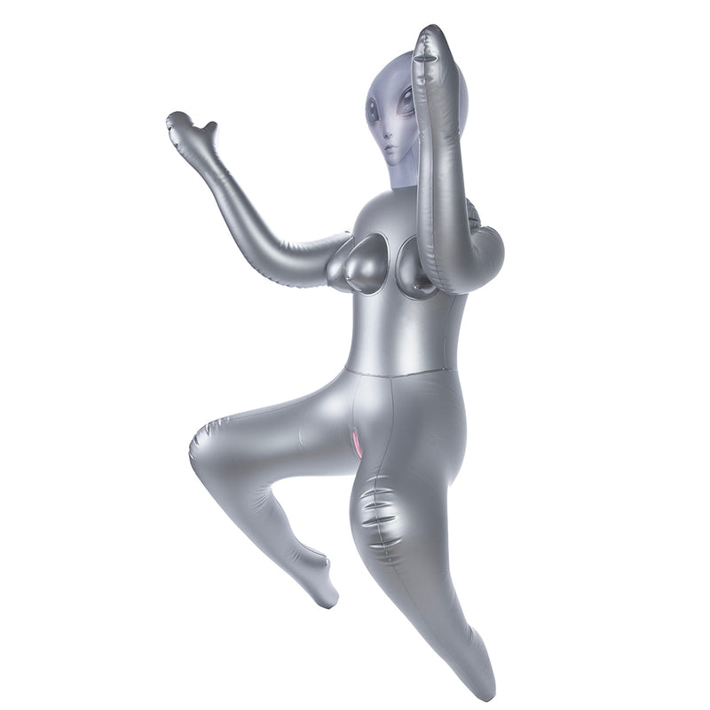 To Infinity - Opblaaspop Alien Vrouw met Drie Borsten - Zilver