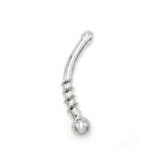 Kiotos - Curve Steel Dildo Twisted - Dildo met Ribbels - RVS