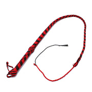 Kiotos - Nylon Bullwhip - Zwart/Rood - 120 cm