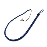 Kiotos - Lederen Single Tail Zweep - Zwart/Blauw - 140 cm