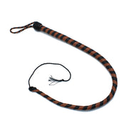 Kiotos - Lederen Single Tail Zweep - Zwart/Bruin - 90 cm