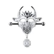 Kiotos - Demonic Mask met Hanger - Tepelklemmen met ketting