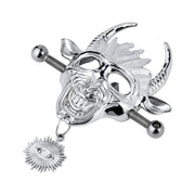 Kiotos - Demonic Mask met Hanger - Tepelklemmen met ketting