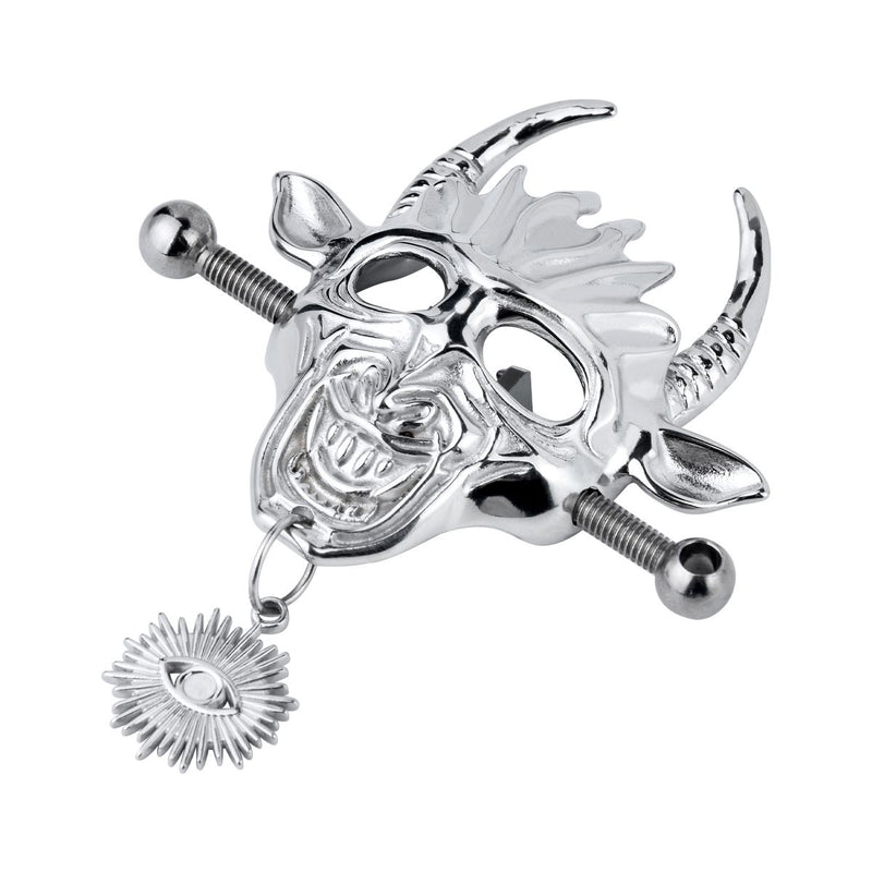 Kiotos - Demonic Mask met Hanger - Tepelklemmen met ketting