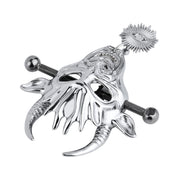 Kiotos - Demonic Mask met Hanger - Tepelklemmen met ketting